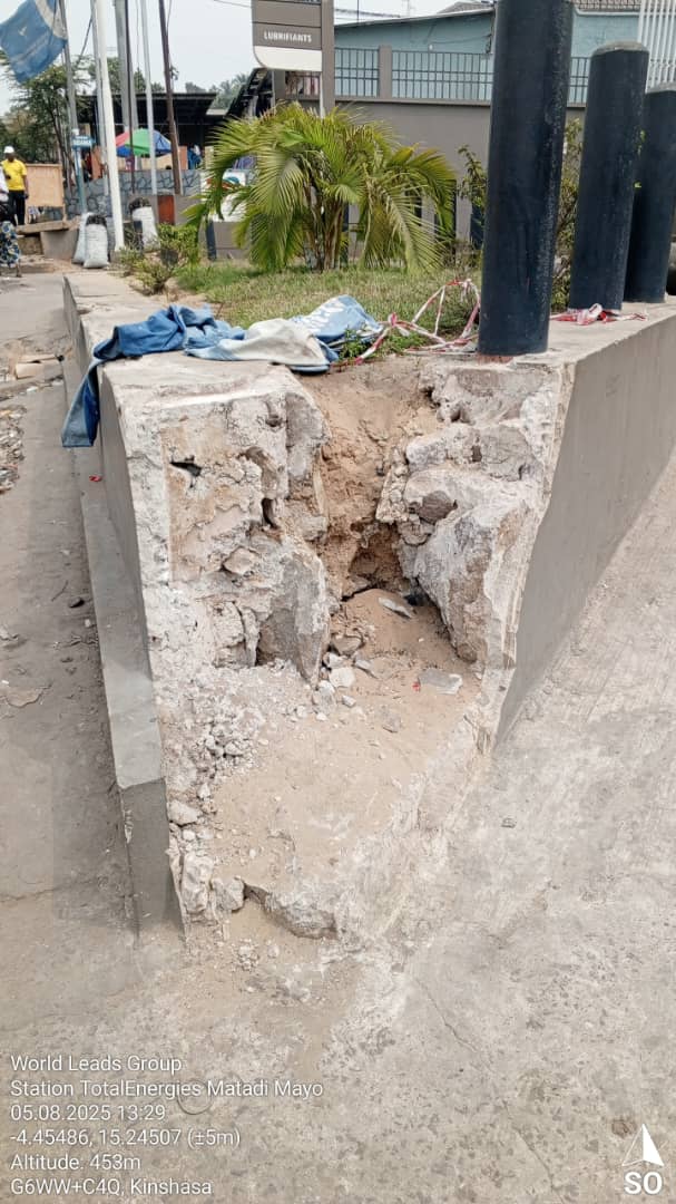 Avant les travaux - Réparation mur de soutenement - Travaux spéciaux